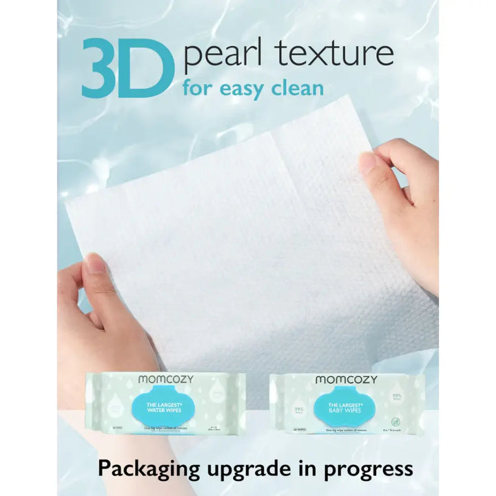 Momcozy Water Wipes-Extra Large Size Design- 60 count 1 Pack