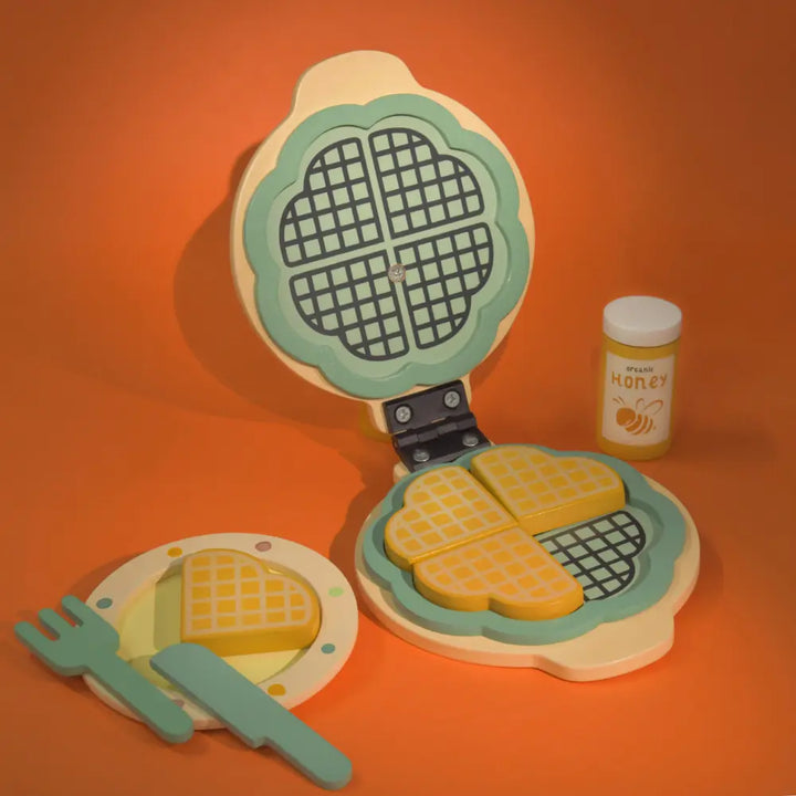 Playbox Wooden Waffle Maker Pretend Play Cooking Toy
