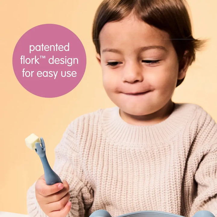 B.Box Toddler Fork &amp; Spoon Cutlery Set for Kids – Easy Grip, Self-Feeding &amp; Travel-Friendly – Ocean Blue