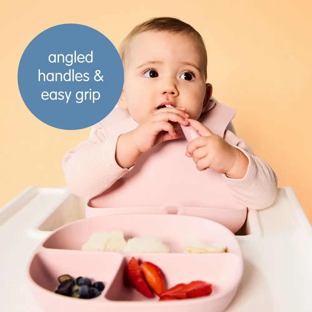 B.Box Toddler Fork &amp; Spoon Cutlery Set for Kids – Easy Grip, Self-Feeding &amp; Travel-Friendly – Ocean Blue