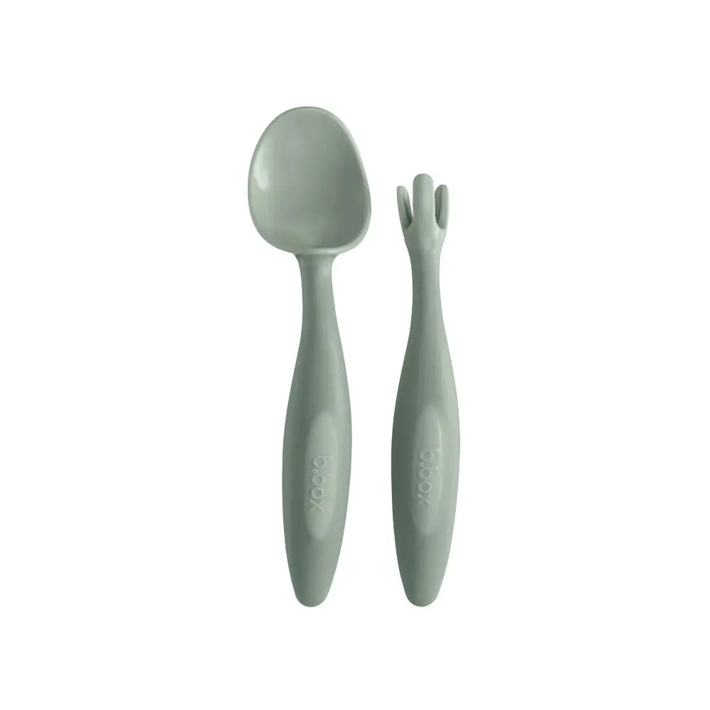 Bbox Toddler Fork &amp; Spoon Cutlery Set Sage Green
