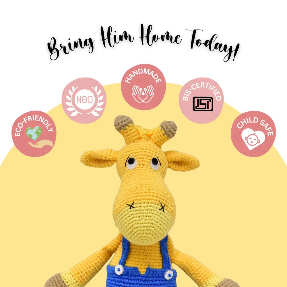 Happy Threads Soft &amp; Cuddly Crochet Giraffe – Alex the Handmade Companion