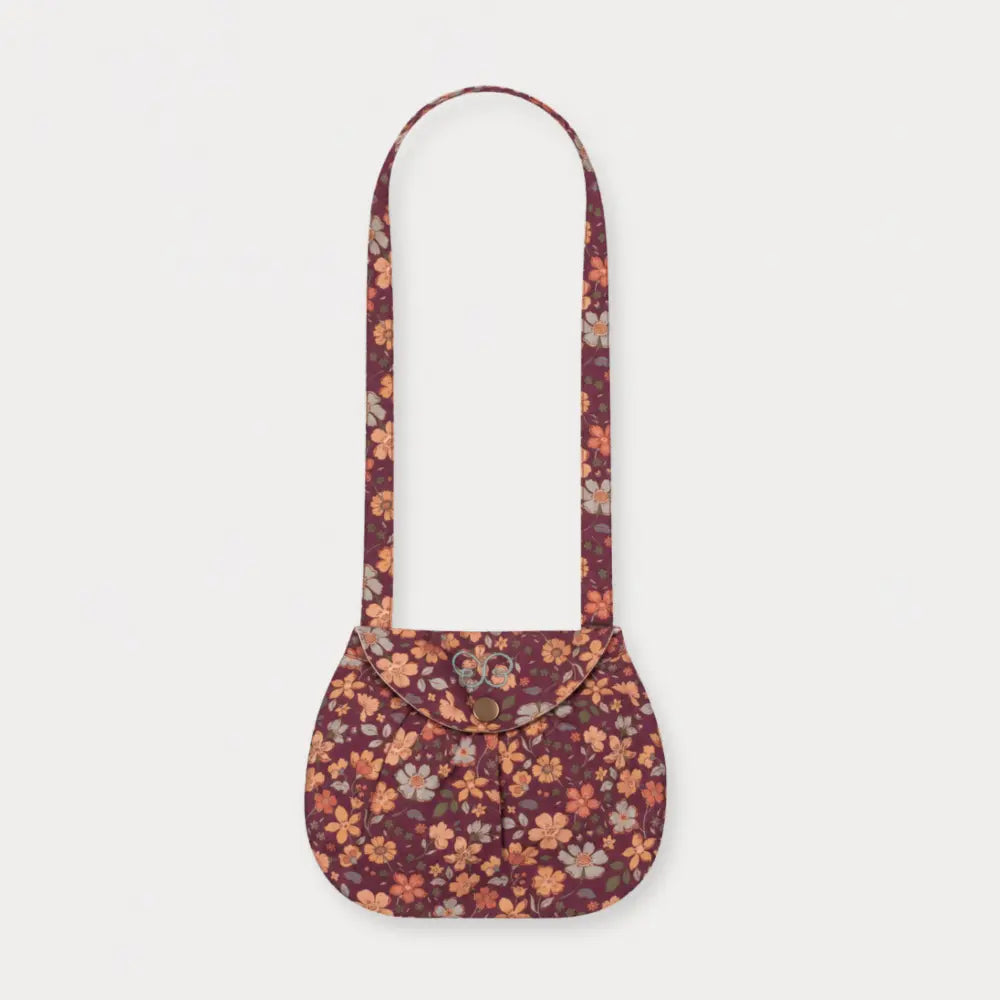 Early Sunday Hudson Purse For Girls - Garden Flowers Plum