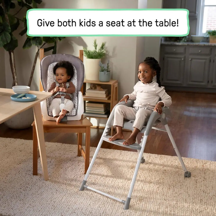 Ingenuity Trio Foldaway 6-in-1 High Chair with Booster Seat, Toddler Chair &amp; Foldable Space-Saving Design - Quill