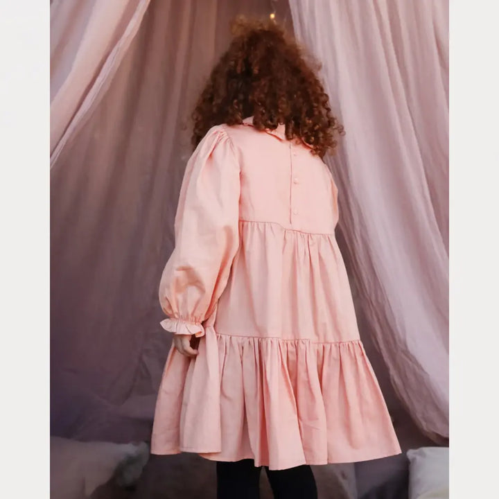 Early Sunday Marguerite Dress For Girls - Blush Pink