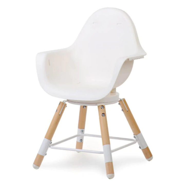 Childhome Evolu One.80° Rotating Highchair (50-75 Cm/*90 Cm) - Natural/White