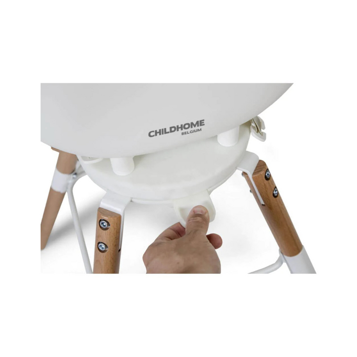 Childhome Evolu One.80° Rotating Highchair (50-75 Cm/*90 Cm) - Natural/White