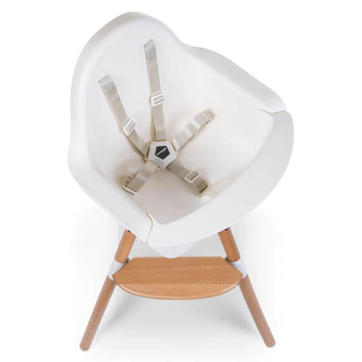Childhome Evolu One.80° Rotating Highchair (50-75 Cm/*90 Cm) - Natural/White