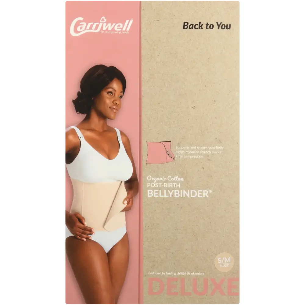 Carriwell Organic Cotton Post Birth Belly Binder - Honey