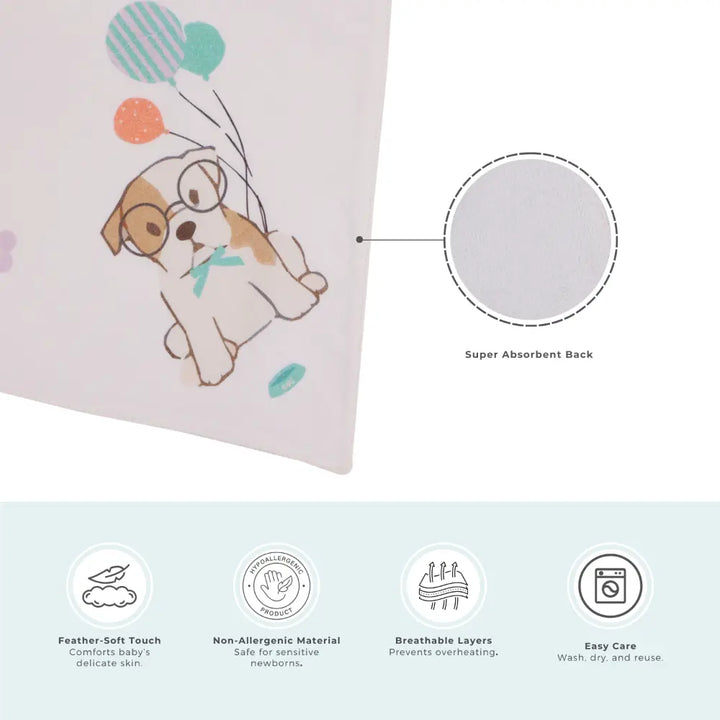 Abracadabra Cotton Jersey Drool Bib Set (Pack of 3) - Puppy Love - 0-18 Months