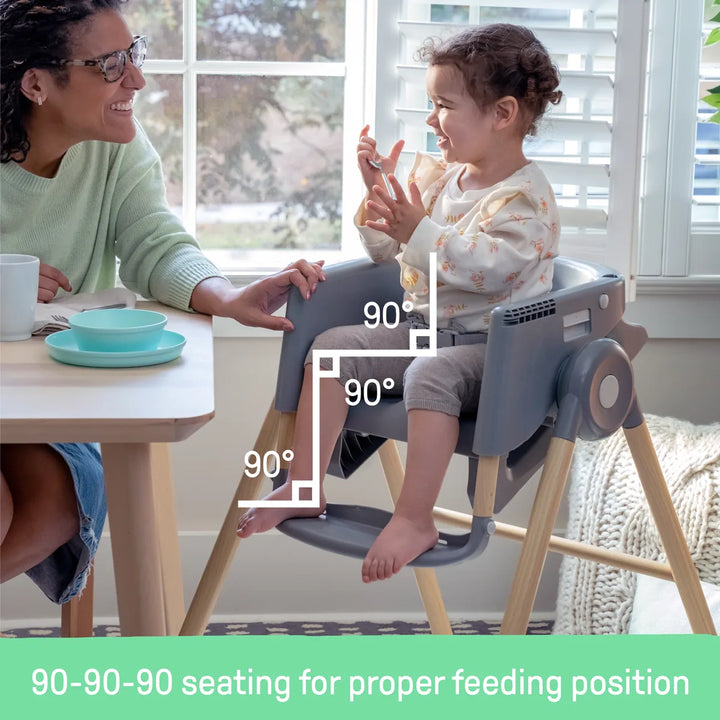 Ingenuity Proper Positioner Deluxe 7-in-1 High Chair with Recline, Rocking Infant Seat &amp; Booster Mode, Ergonomic Seat with Posture Support, 0-5 years