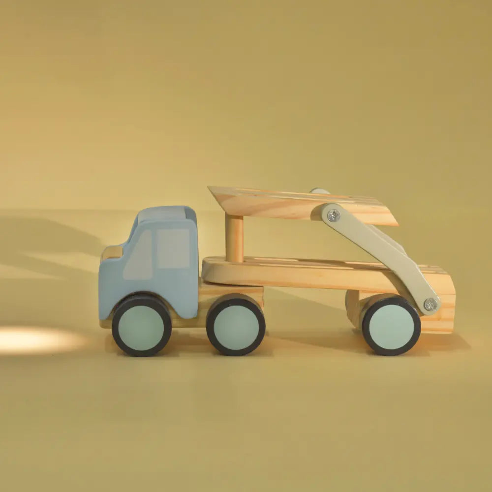 Playbox Car Carrier Truck and Cars Wooden Toy Set