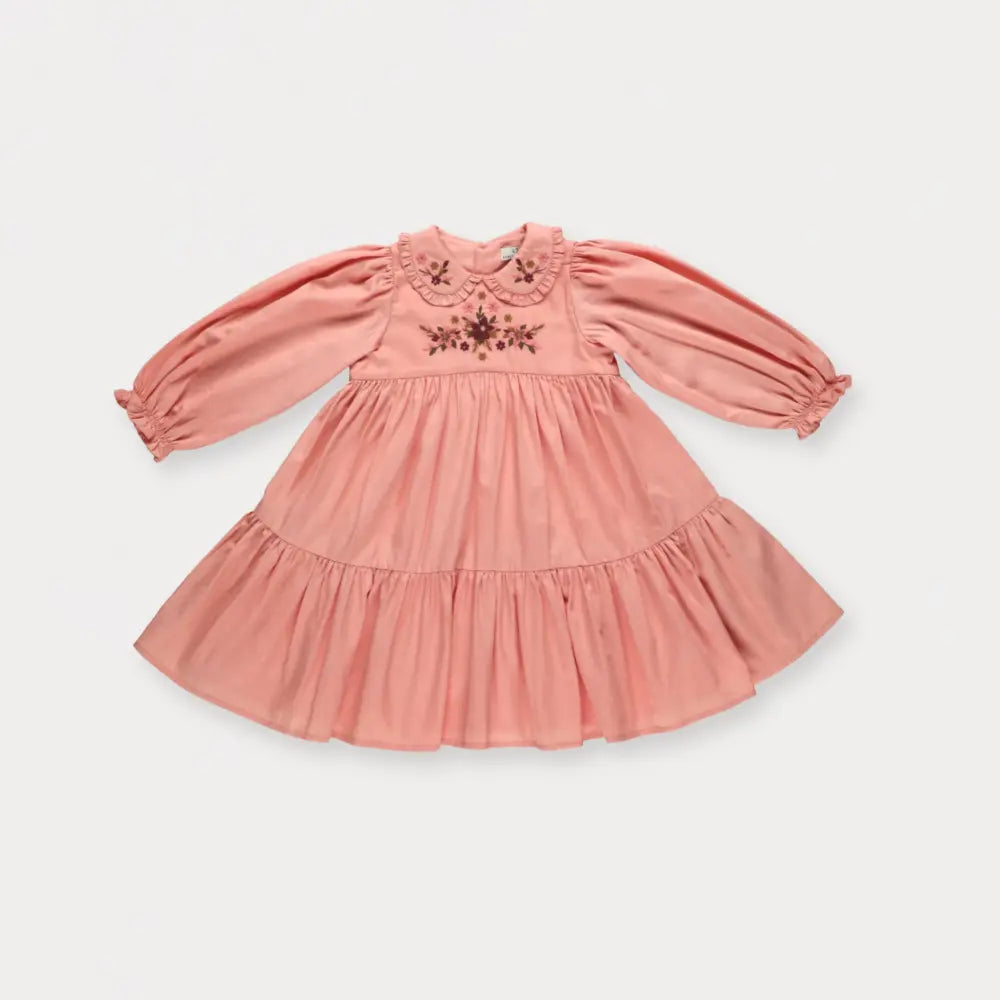 Early Sunday Marguerite Dress For Girls - Blush Pink