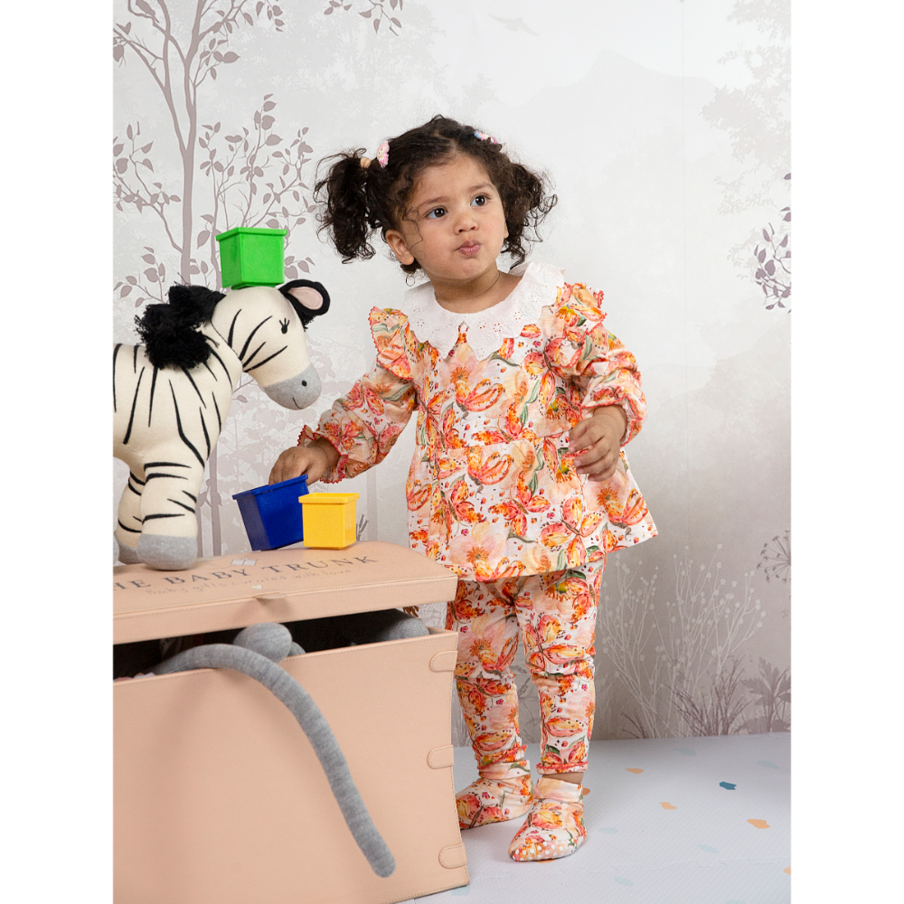 The Baby Trunk Broderie Co-ord Set - Butterfly