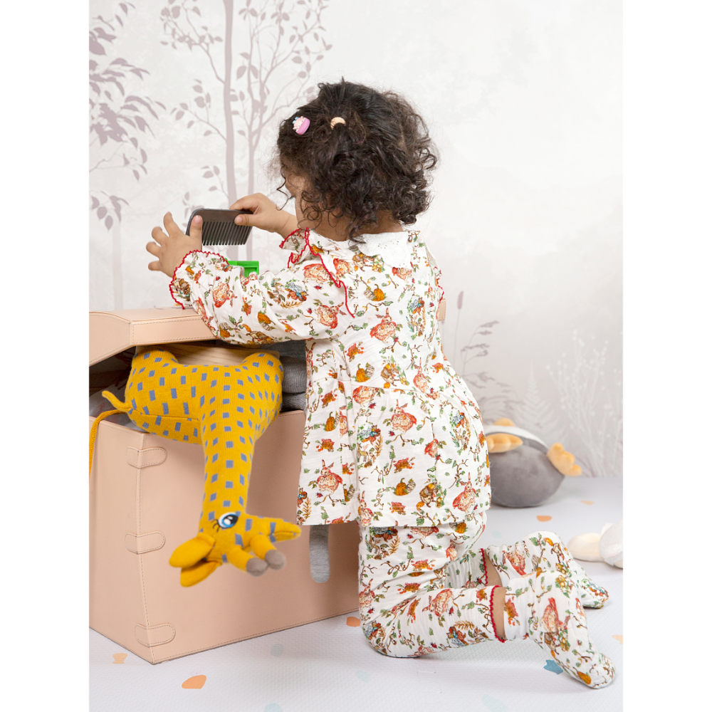 The Baby Trunk Broderie Co-ord Set - Red Riding Hood