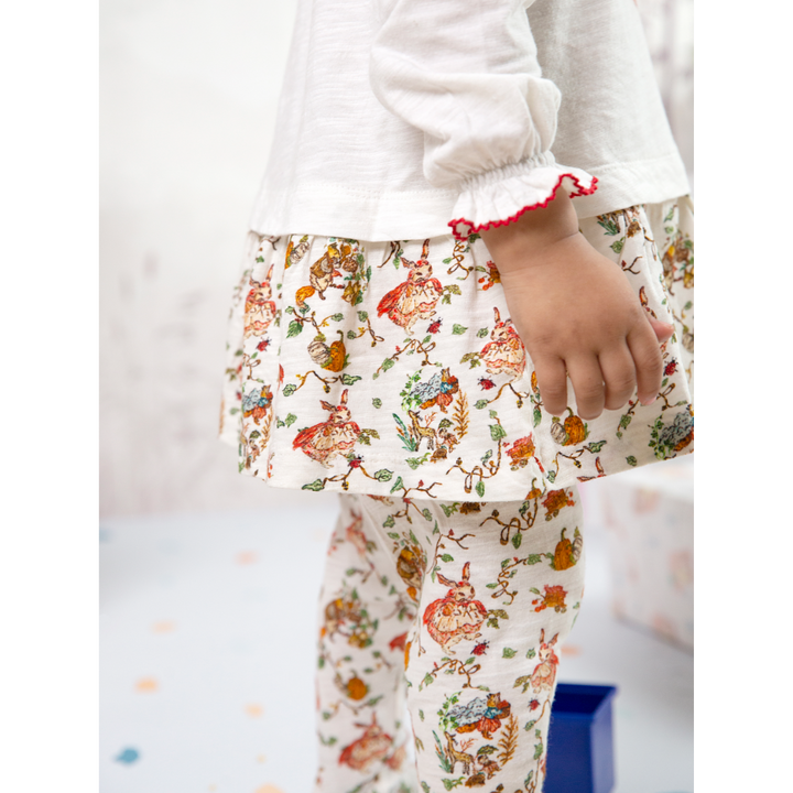 The Baby Trunk Peplum Co-ord Set - Red Riding Hood