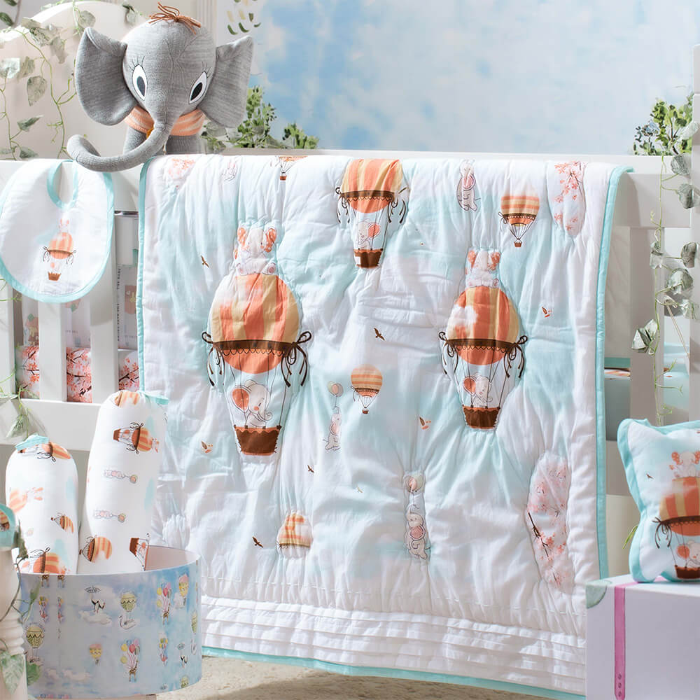 The Baby Trunk Ele On The Balloon - Bedding Set