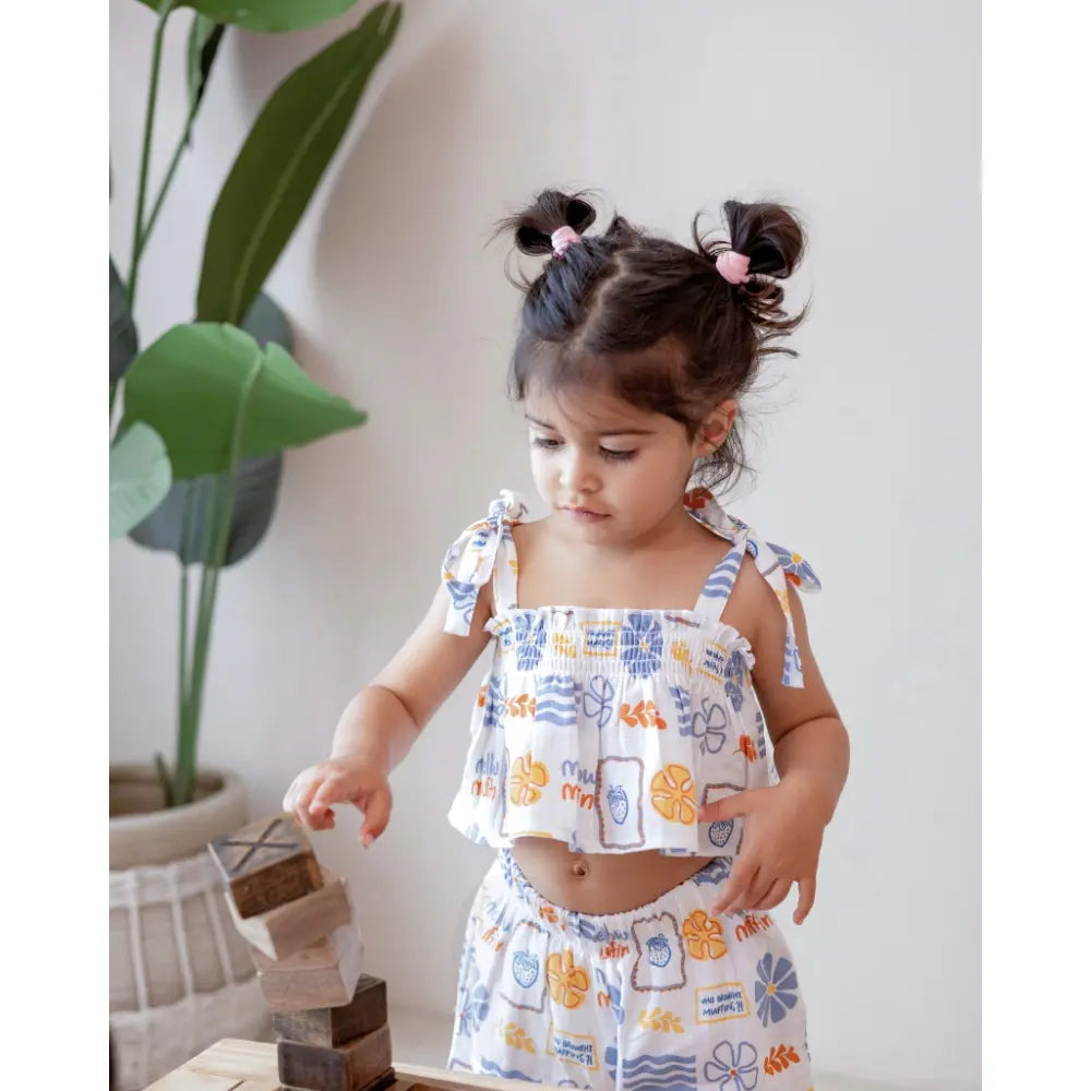 Mellow Muffin Strappy Crop Top - Buttercup