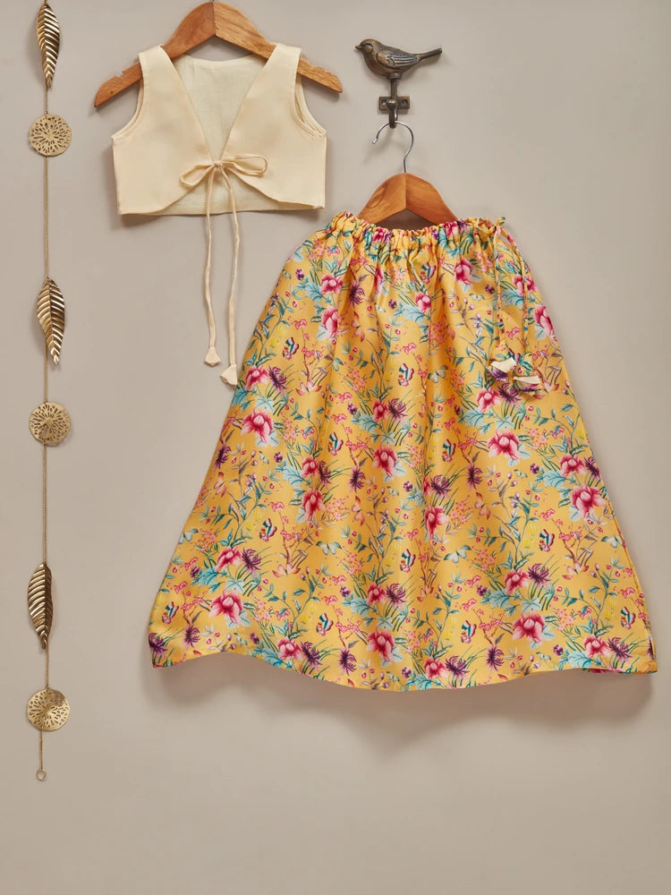 Liz Jacob Girls | Pure Mulberry-Silk Ethnicwear | Haldi
