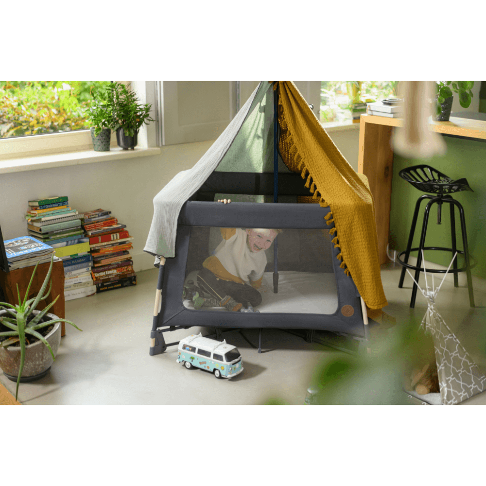 Maxi-Cosi Swift 3-in-1 Travel Cot &amp; Playpen, Birth - 3.5 Years - Graphite