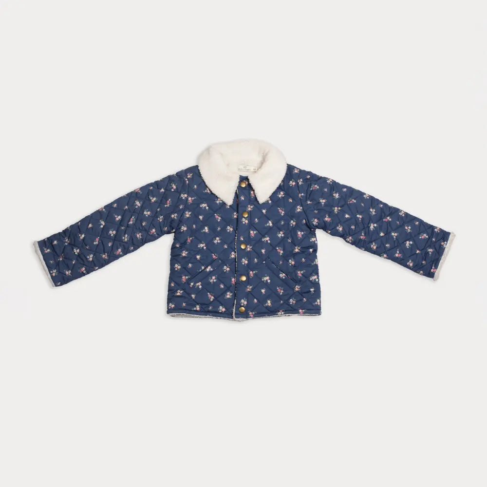Early Sunday Esmée Jacket For Girls - Ditsy Bouquet Navy