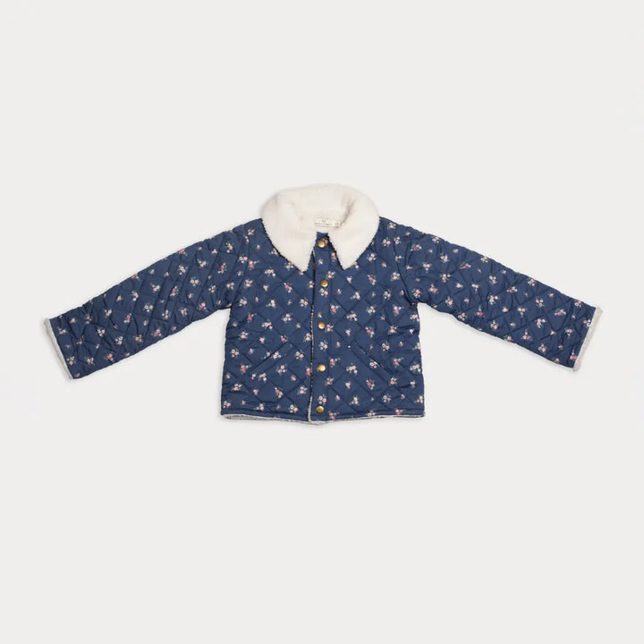 Early Sunday Esmée Jacket For Girls - Ditsy Bouquet Navy