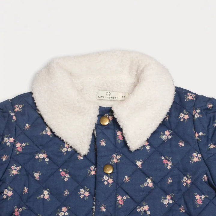 Early Sunday Esmée Jacket For Girls - Ditsy Bouquet Navy