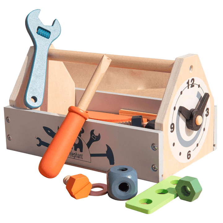 Playbox Pretend Play Toy Wooden Tool Kit - 31 pcs