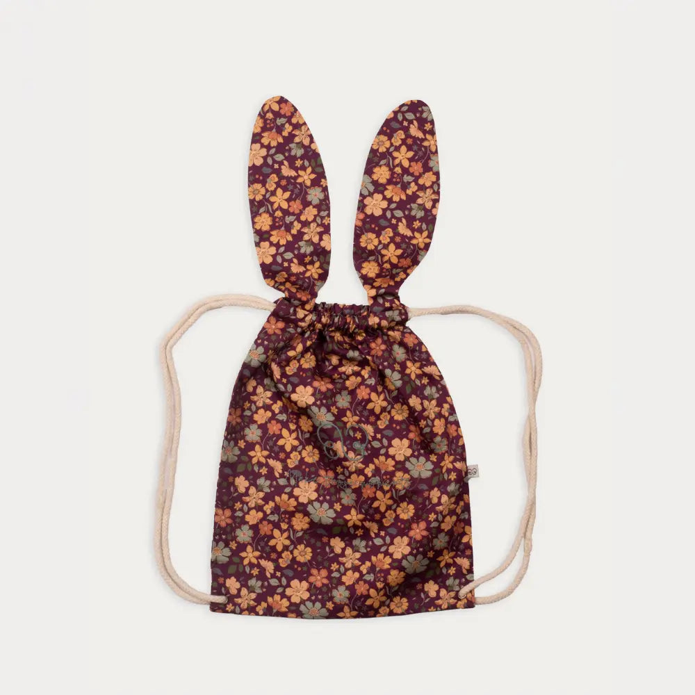 Early Sunday Bunny Bag For Girls - Garden Flowers Plum