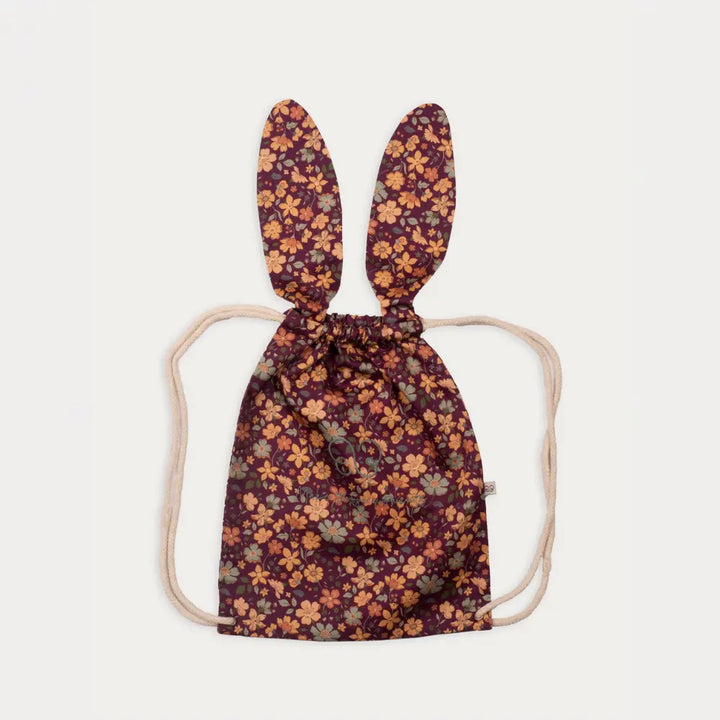 Early Sunday Bunny Bag For Girls - Garden Flowers Plum