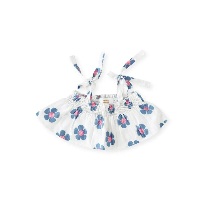 Mellow Muffin Strappy Crop Top - Berry Blossom
