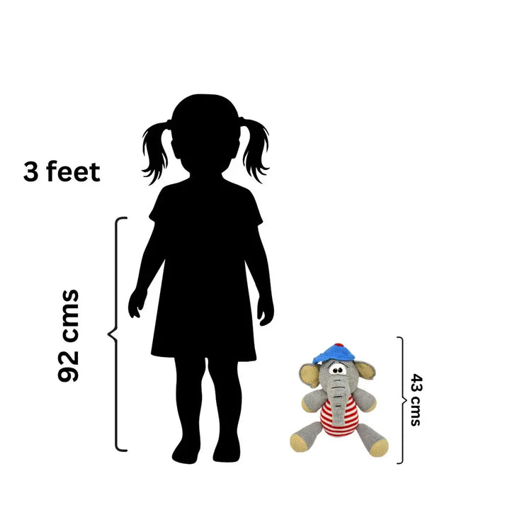 Bobo the Elephant – Lovingly Handmade Crochet Soft Toy | Safe &amp; Adorable Gift for Kids