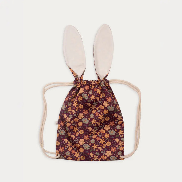 Early Sunday Bunny Bag For Girls - Garden Flowers Plum