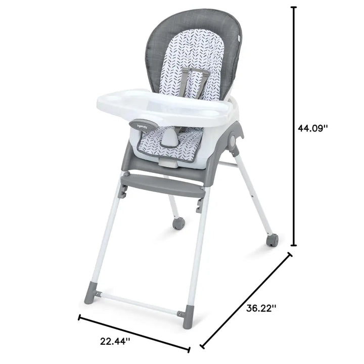 Ingenuity Trio Foldaway 6-in-1 High Chair with Booster Seat, Toddler Chair &amp; Foldable Space-Saving Design - Quill