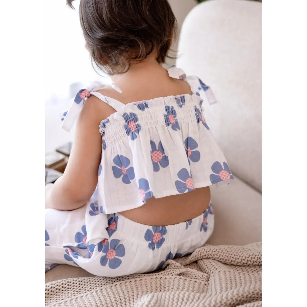 Mellow Muffin Strappy Crop Top - Berry Blossom