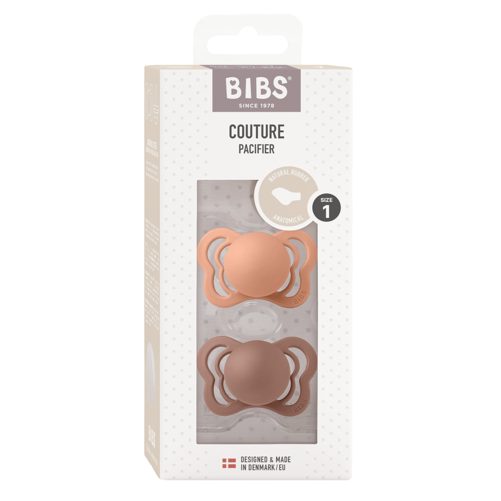 BIBS Latex Orthodontic Nipple Pacifier Size 2 - Pack of 2 (Couture)