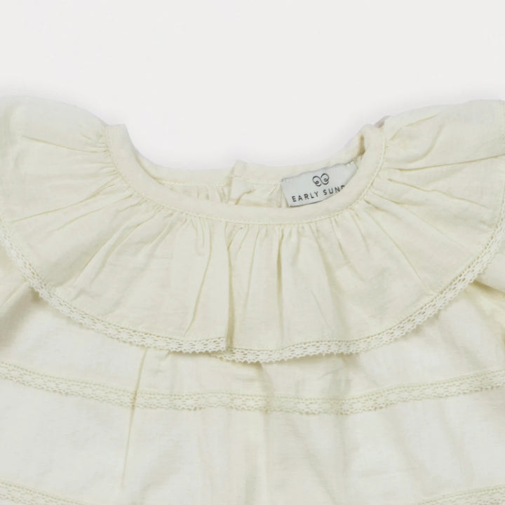 Early Sunday Daisy Baby Blouse &amp; Bloomer Set For Girls - Ivory