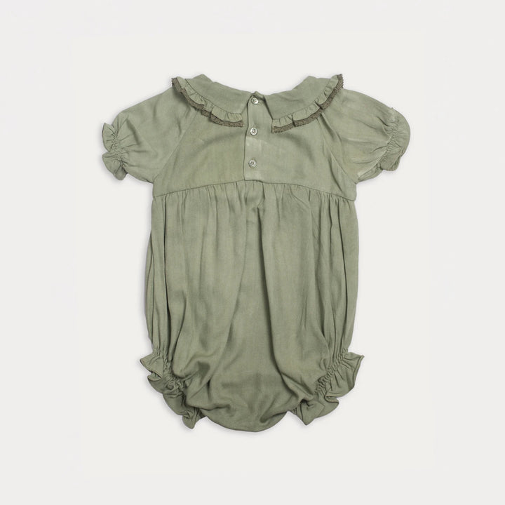 Early Sunday Mathilda Baby Bubble Romper For Girls - Sage Green