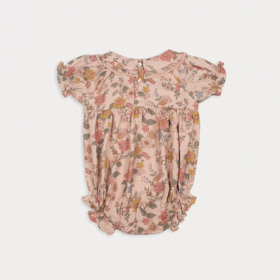 Early Sunday Mathilda Baby Bubble Romper For Girls - Bloom