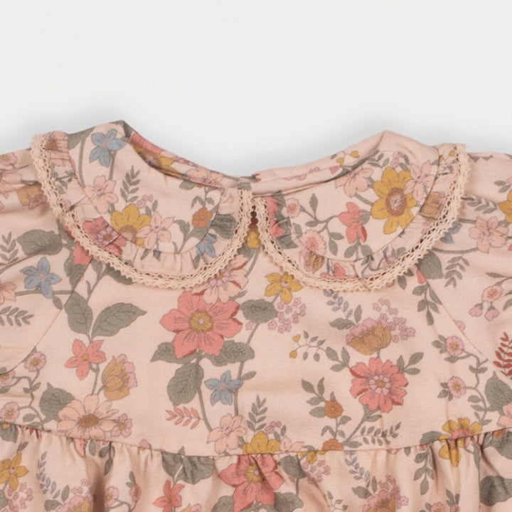 Early Sunday Mathilda Baby Bubble Romper For Girls - Bloom