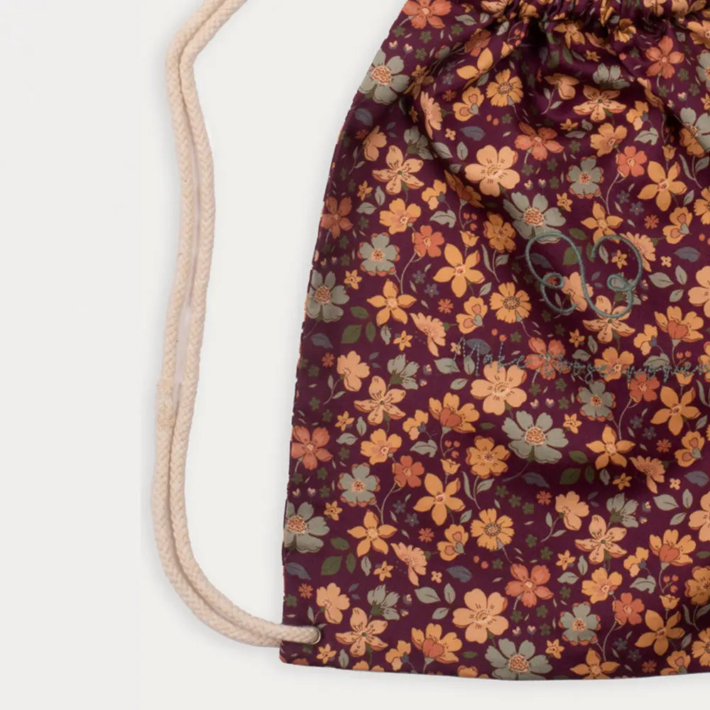 Early Sunday Bunny Bag For Girls - Garden Flowers Plum