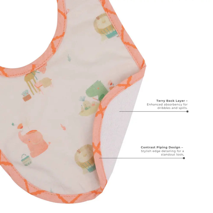Abracadabra Cotton Jersey Newborn Bib Set (Pack of 3) - Hippo &amp; Me - 0-12 Months