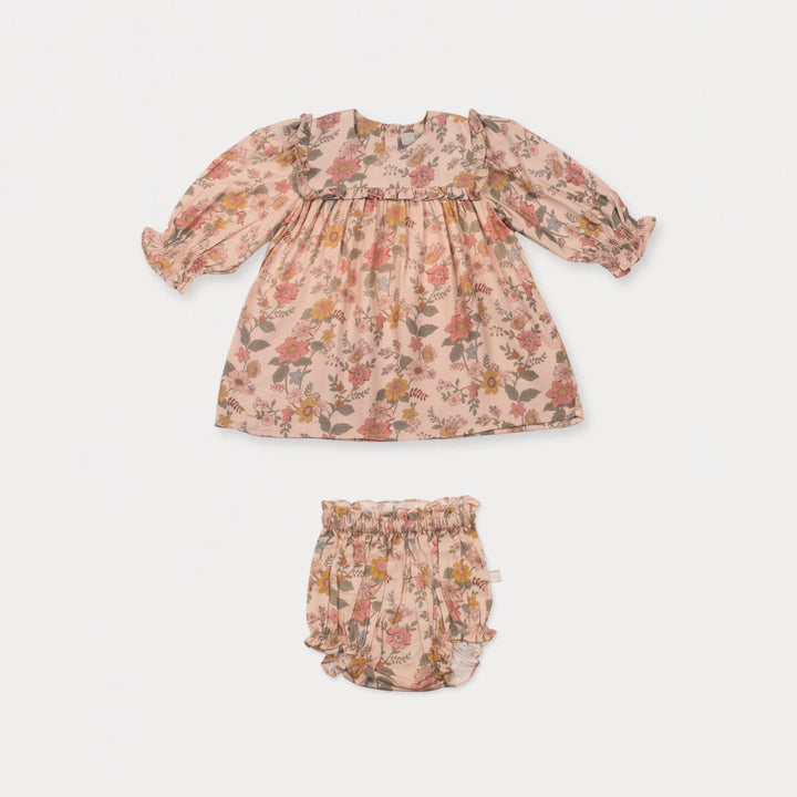 Early Sunday Lottie Baby Dress &amp; Bloomer Set For Girls - Bloom