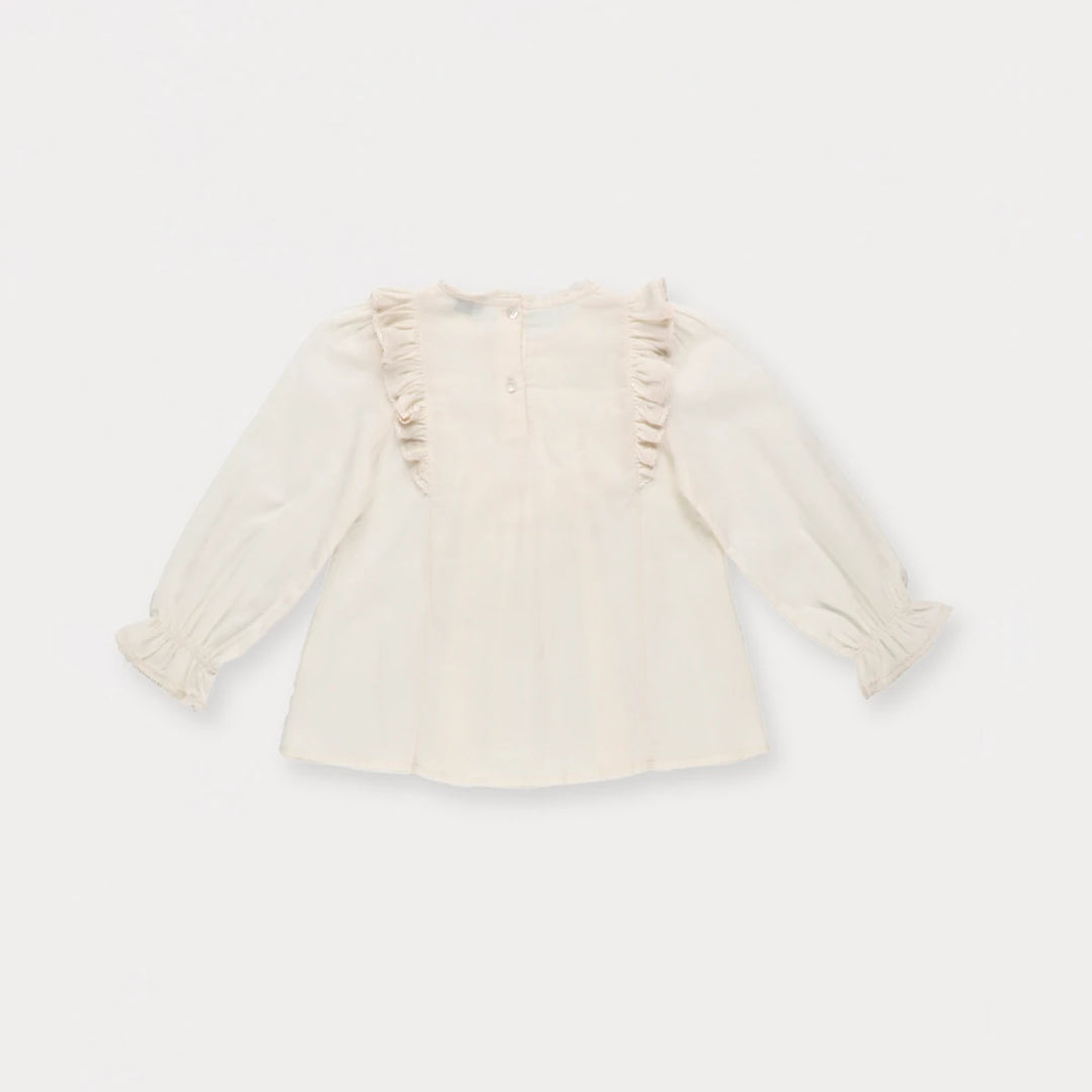 Early Sunday Lauren Blouse For Girls - Jeera Dobby Ecru