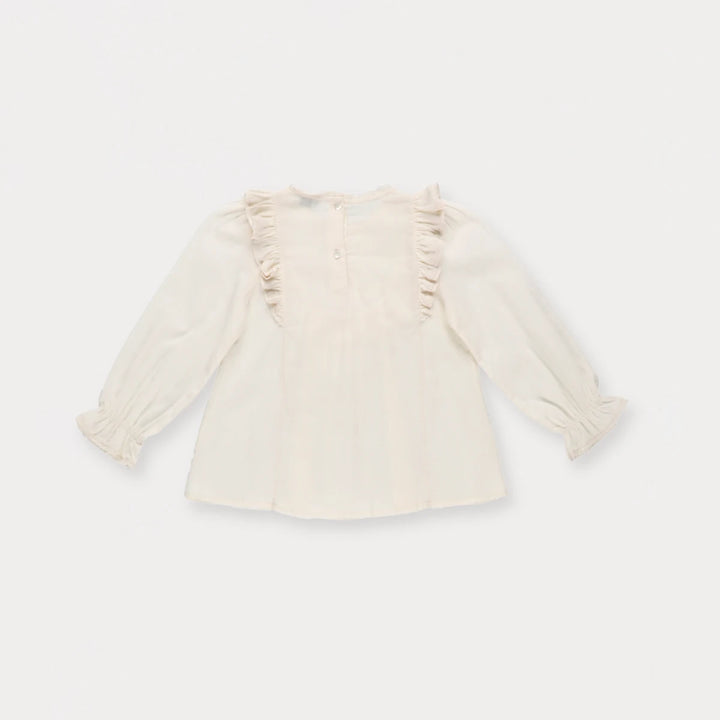 Early Sunday Lauren Blouse For Girls - Jeera Dobby Ecru