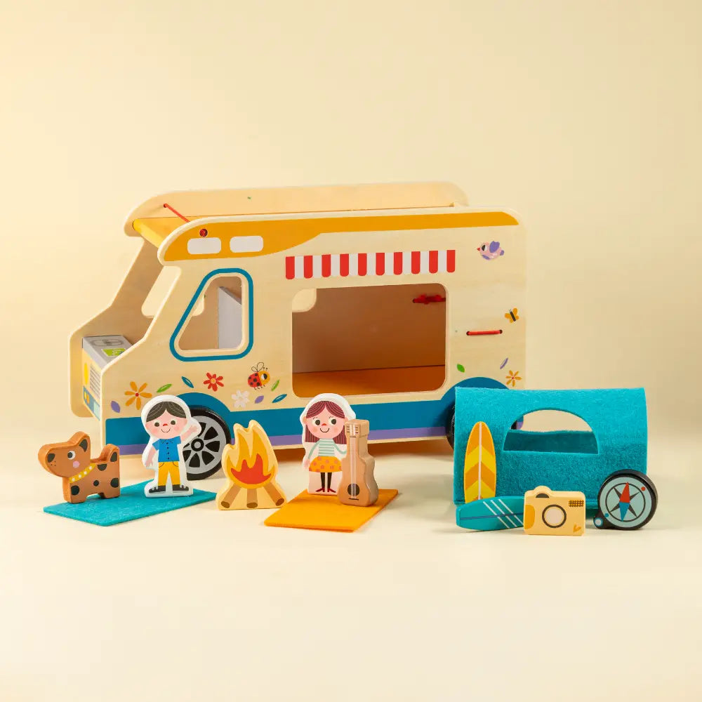 Playbox Little Camper Wooden Camping Toy Set for Kids