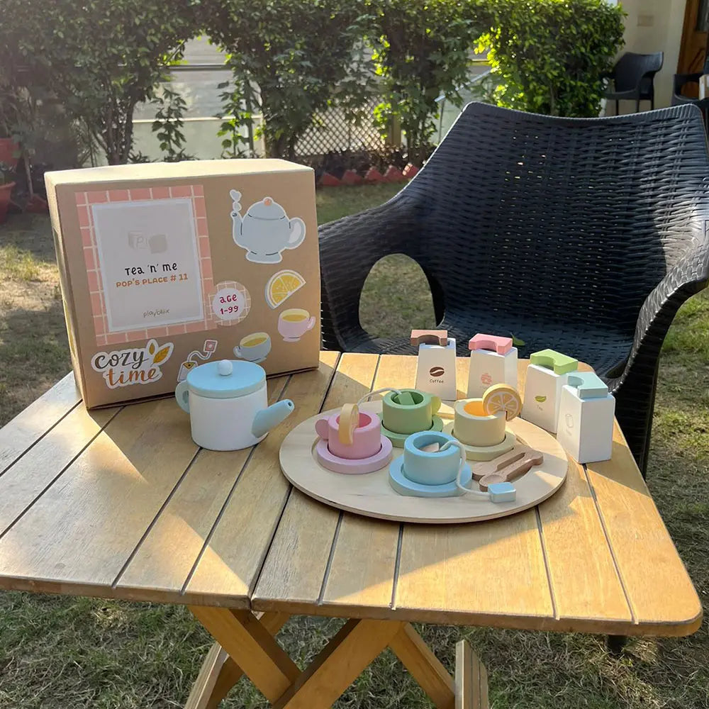 Playbox Wooden Tea Set for Kids