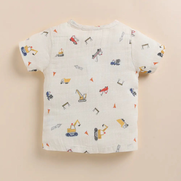 Cot &amp; Candy Baby Organic Muslin Jhabla Set-Construction