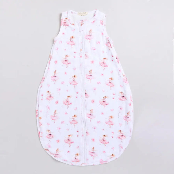Cot &amp; Candy Baby Organic Baby Muslin Sleeping Bag-Ballerina
