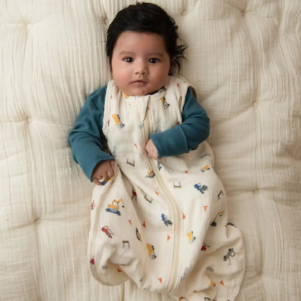 Cot &amp; Candy Baby Organic Baby Muslin Sleeping Bag-Construction